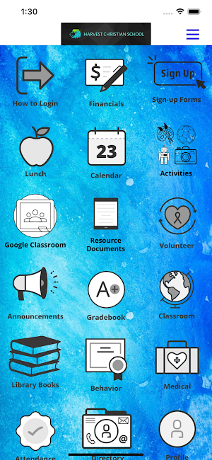 HCS-Harvest Christian School Screenshot 1