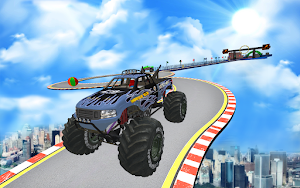 Monster Truck Stunts Race- Mega Ramps Truck Game Screenshot 3