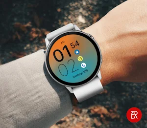 Simply Blue Orange Watch Face Screenshot 2