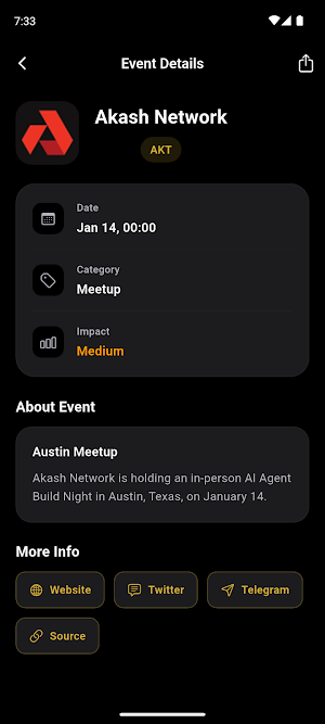 Crypto Calendar & Alarm Screenshot 3