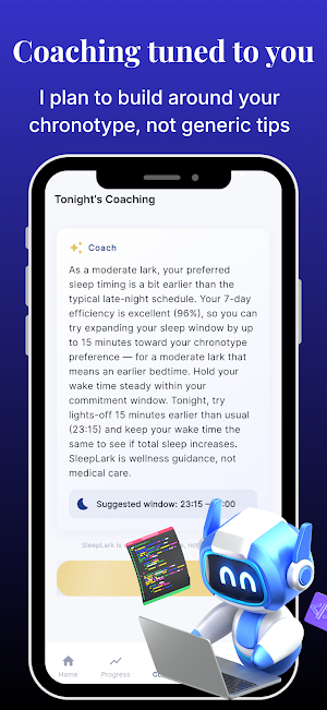 SleepLark: Sleep Coach Screenshot 2