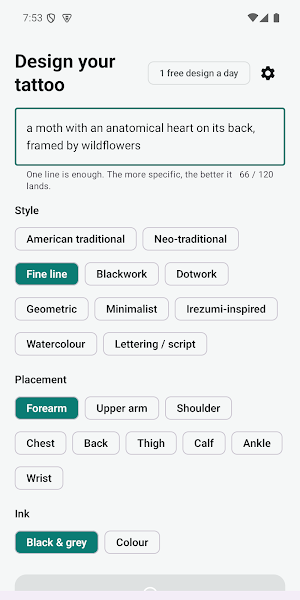 InkMuse: AI Tattoo Designs Screenshot 2