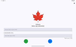 Canadian Sales Tax Calculator Screenshot 3