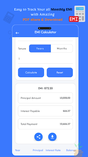 EMI Calculator 2026 - Loan Screenshot 3