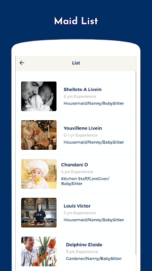 Maid Finder React Native Theme Screenshot 2