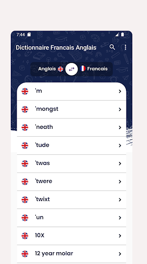 Dictionnaire Francais Anglais Screenshot 2