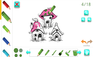 Mushroom House Coloring Game Screenshot 2