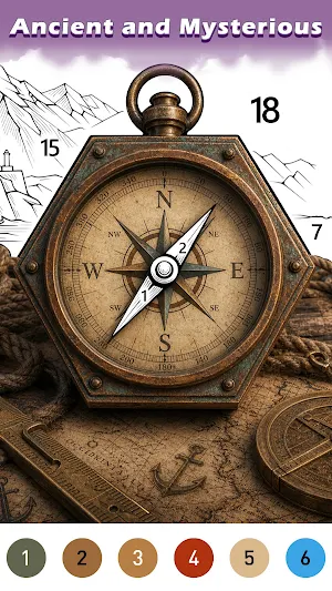 Ancient Color By Number Game Screenshot 1