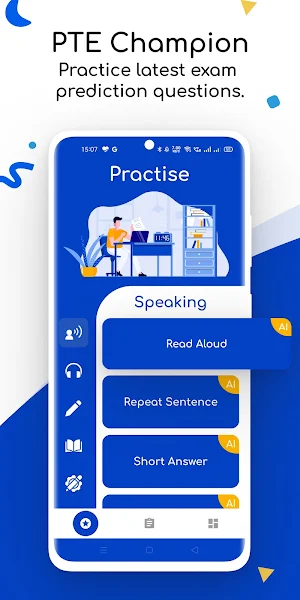 PTE Champion - PTE Exam Practice Screenshot 0