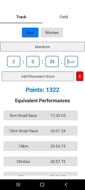WA Points Calculator Screenshot 0