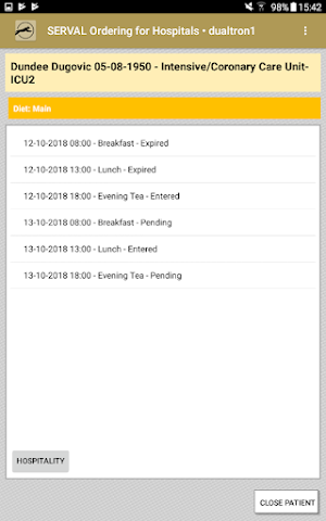 SERVAL Ordering for Healthcare Screenshot 1