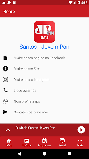 Santos - Jovem Pan Screenshot 2