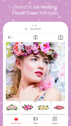 Wedding Flower Crown Photo Screenshot 2