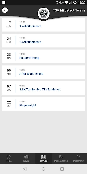 TSV Mildstedt Tennis Screenshot 2