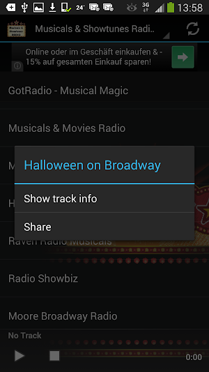 Musicals & Showtunes Radios Screenshot 1