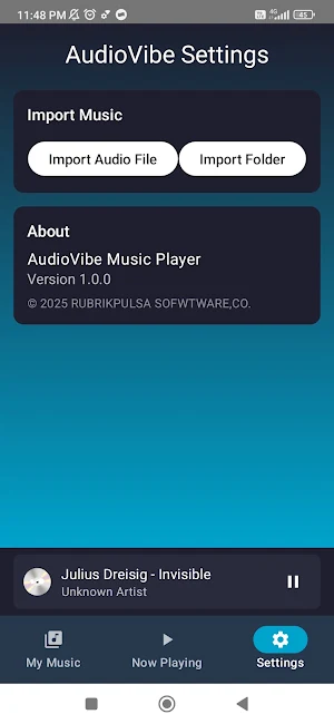 AudioVibe - Music Player Screenshot 2