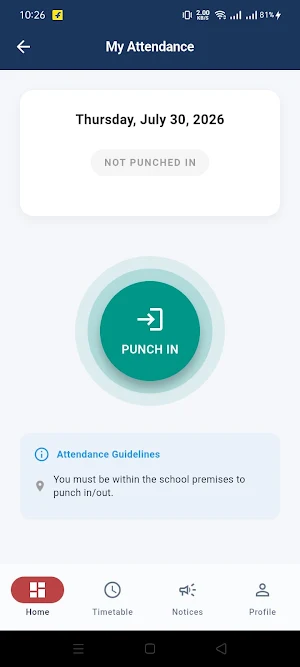 KPS School Staff App Screenshot 2