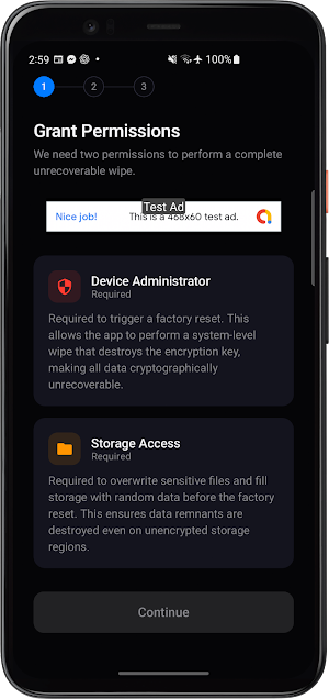 Secure Wipe & Reset Screenshot 1