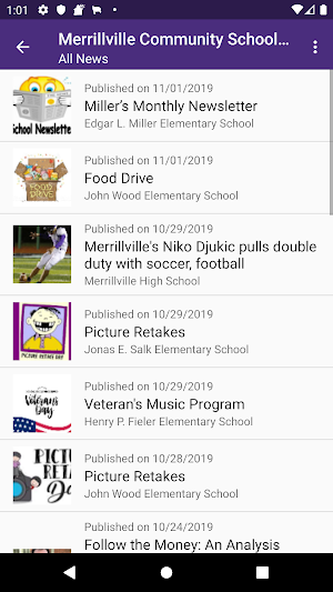 Merrillville Community School Corporation Screenshot 1
