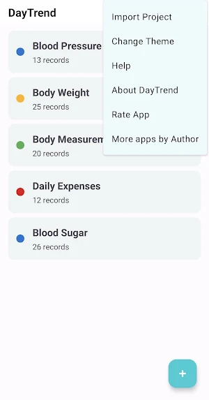 DayTrend: Daily Data Tracker Screenshot 1