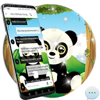 Cute Panda SMS Dual Theme