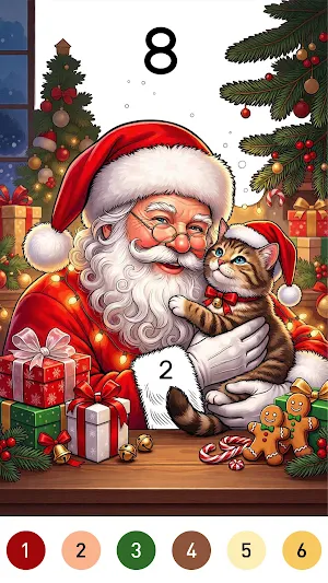 Santa Color By Number Games Screenshot 0