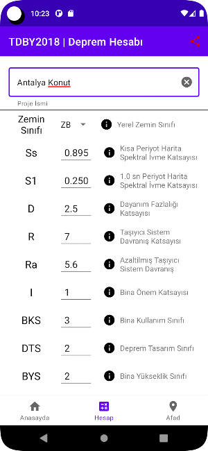 TDBY 2018 Deprem Hesabı Screenshot 2