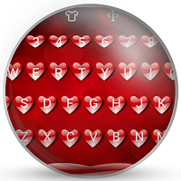 Keyboard Theme V Love Hearts