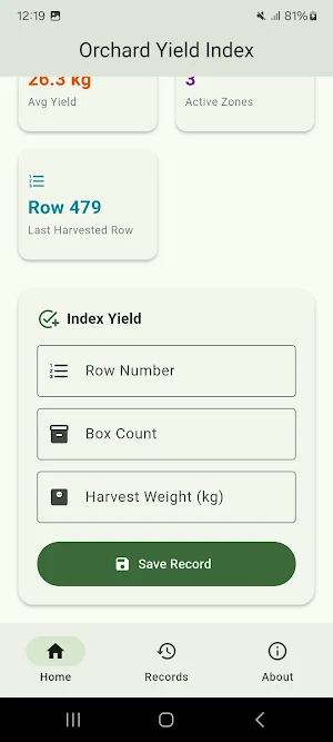 Orchard Yield Index Screenshot 1