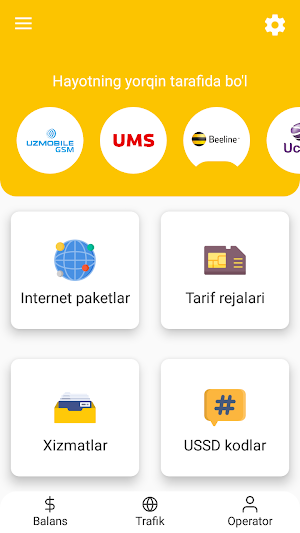 Mobil yordam (Uzmobile, Mobiuz, Ucell, Beeline) Screenshot 2
