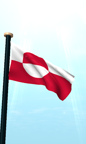 Greenland Flag 3D Wallpaper Screenshot 1