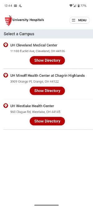 UH Hospital Maps Screenshot 0