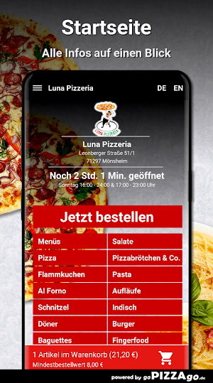 Luna Pizzeria Mönsheim Screenshot 1