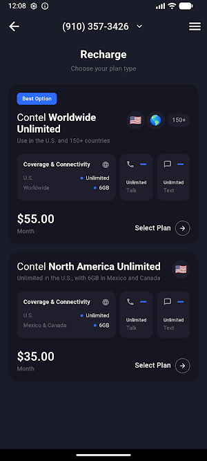 Contel Mobile Screenshot 2