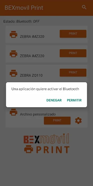 BEXmovil Print Screenshot 1