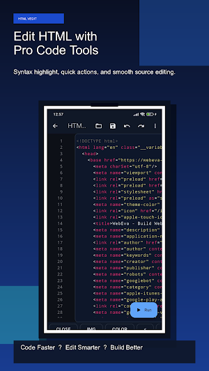 HTML Viewer & Editor - Code Screenshot 1
