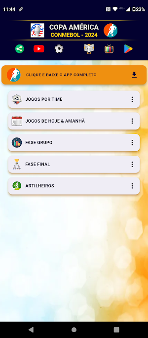 Copa América de Futebol Screenshot 1