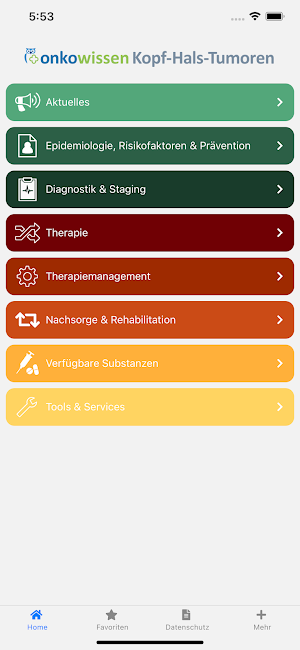 Kopf-Hals-Tumoren onkowissen Screenshot 0