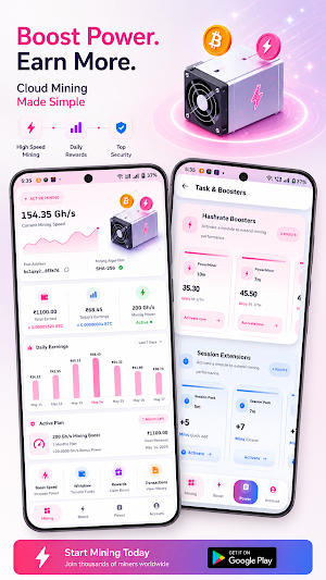 BTCHash AI Miner Sim Screenshot 2
