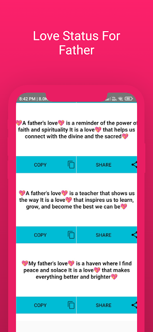 Love Status For Father Screenshot 3