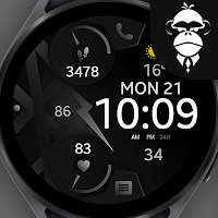 Graphite Digital Watch Face