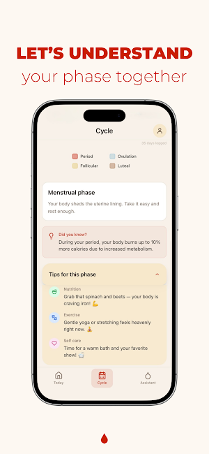 PERIOD. Cycle & Period Tracker Screenshot 1