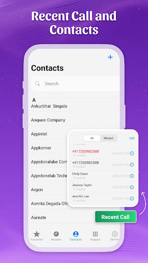 Phone Dialer with Contacts Screenshot 2