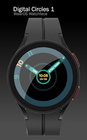 Digital Circles 1: Wear OS Screenshot 1