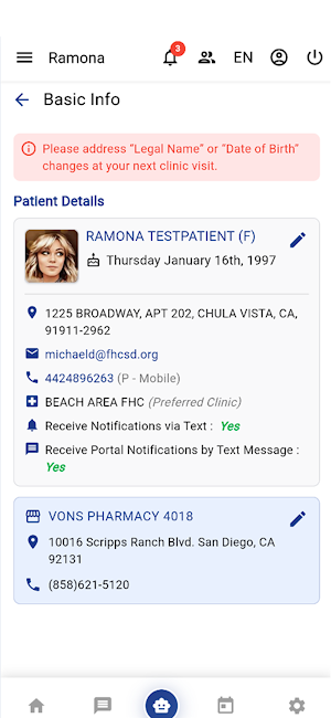 FHCSD Care Connect Screenshot 1