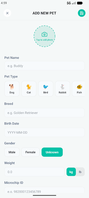 Health Pets (Vaccination Log) Screenshot 1