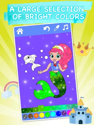 Animated Glitter Coloring Book - Princess Screenshot 2
