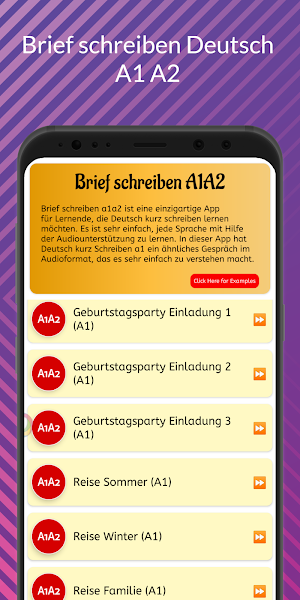 Brief schreiben Deutsch A1 A2 Screenshot 1