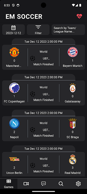 EmSoccer - Scores & Stats Hub Screenshot 1