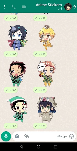 Anime stickers for WhatsApp Screenshot 1